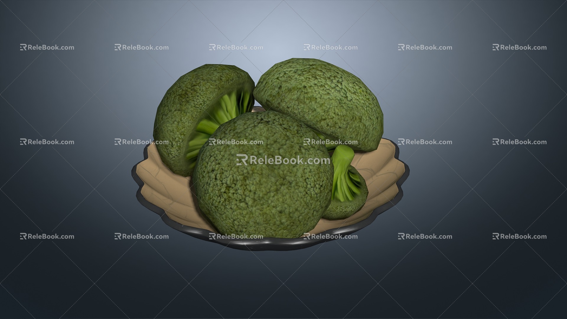 Broccoli Broccoli Cauliflower Roman Cauliflower 3d model