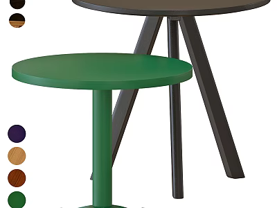 Stylish Modern Side Table With Multiple Color Options And Various Base Designs 3d model