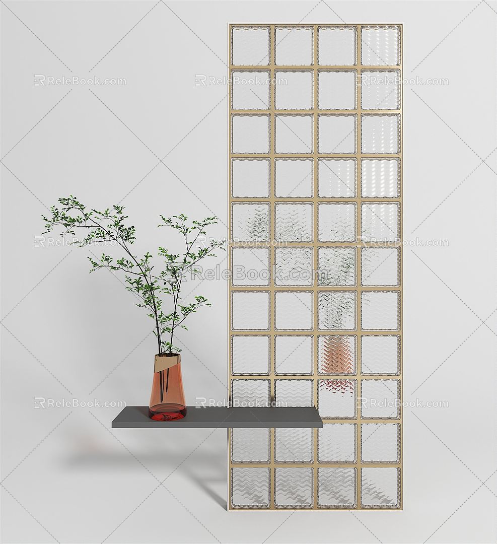 Modern Glass Tile Glass Tile Background 3d model