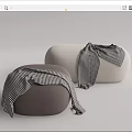 Modern Sofa Stool Low Slip 3d model
