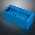 Blue Multi Compartment Storage Box For Household Organizing With Hole Design