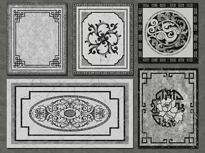 Ornate Floor Design With Various Decorative Patterns Traditional Motifs And Geometric Shapes 3d model