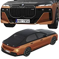 BMW Car Two Tone Color Front And Rear Views 3d model