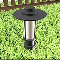 Garden Landscape Outdoor Lantern With Black Design And Green Grass Background