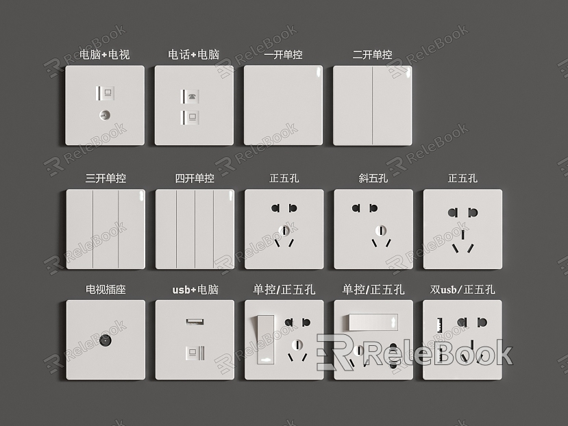 Switch socket socket panel model