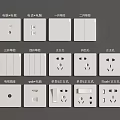 Switch socket panel 3d model