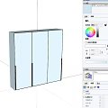 Practical Modern White Storage Cabinet With Multiple Doors For Home Organization