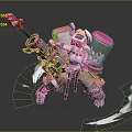 Modern Game Character Capsule Toy Artillery Characters Game Characters 3d model