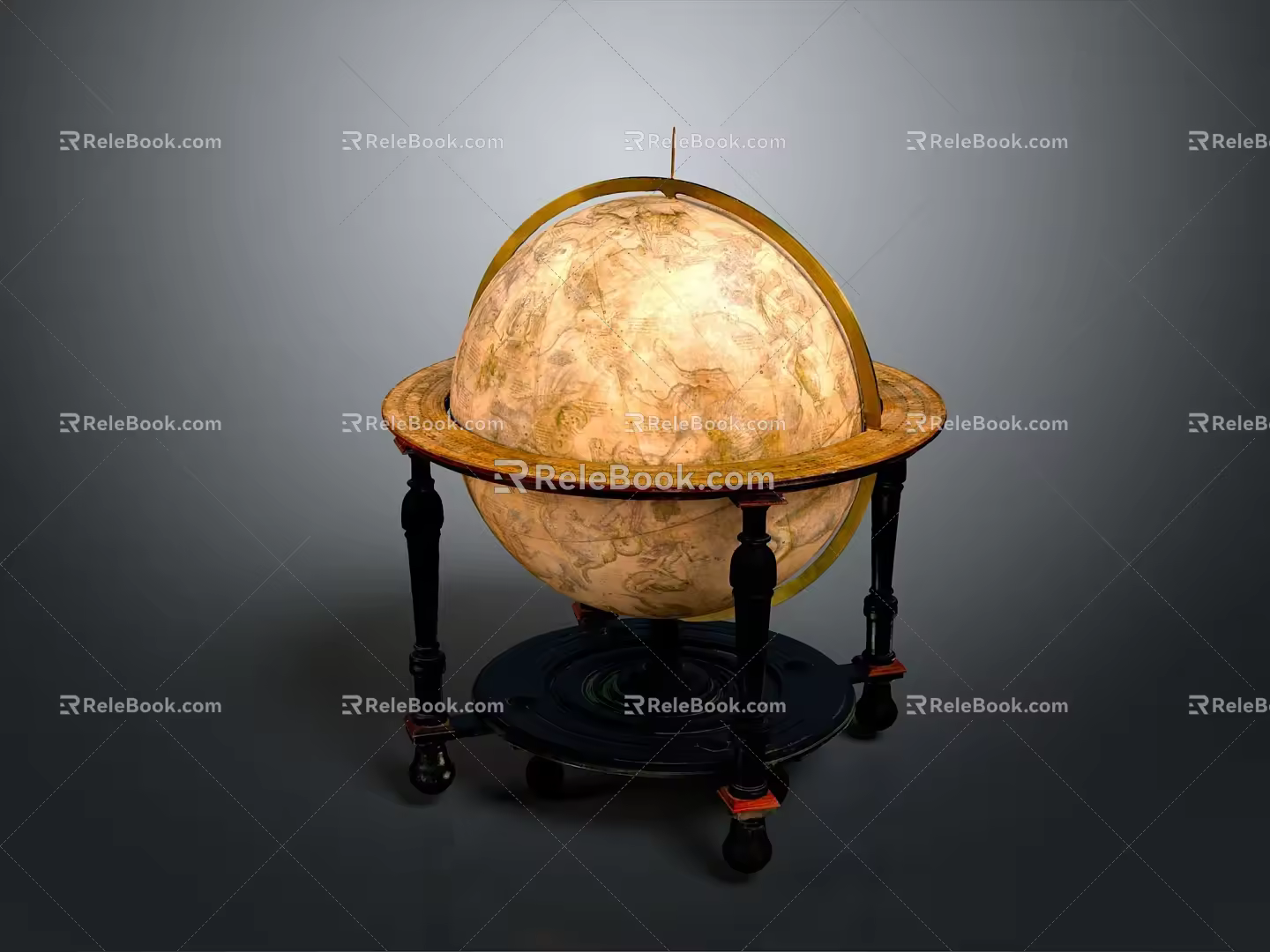 Globe Antique Globe Old Globe Retro Globe Game Item Game Props Game Equipment 3d model