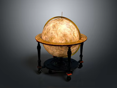 Globe Antique Globe Old Globe Retro Globe Game Item Game Props Game Equipment 3d model