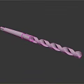 Silver Spiral Drill Bit Tool On Black Background With Metallic Finish