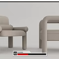 Single Sofa in Various Colors with Modern Minimalist Design Armrests and Soft Cushions