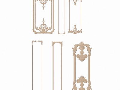 European-style line wall panel model