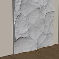 Modern rubble wall rubble background wall dissolved rock cement board 3d model