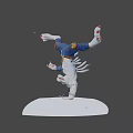 Game And Movie Character 3D Model Design With White Blue Outfit And Fantasy Elements