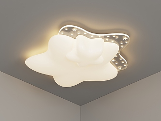 modern cream wind ceiling lamp modern ceiling lamp ceiling lamp 3d model