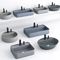 Nordic wash basin counter basin simple counter basin wash basin 3d model