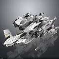 Futuristic Cosmic Spacecraft With White Brown Exterior And Multi Engine Structure For Exploration Missions