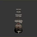 Detailed Wooden Sailing Ship Model With Multiple Masts And Decorative Elements