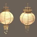 Decorative Hanging Lanterns With Intricate Floral Patterns Golden Frames And Tassel Decorations