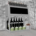 White Kitchen Storage Shelf With Multi Tier Containers Grains Oil And Spices