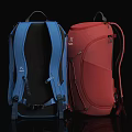 Haglofs Blue And Red Backpacks With External Design And Internal Compartments