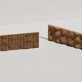 Wooden Wall Panel With Wavy And Striped Texture For Decorative Design 3d model