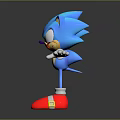 Sonic the Hedgehog Game Character With Blue Body Yellow Belly Red Shoes And White Gloves