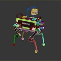 ANYmal Quadruped Robot Featuring Blue And Yellow Design Mechanical Legs And Sensors