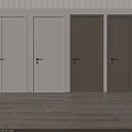 Modern Swing Doors In White And Wood Finish With Simple Panel Design Details