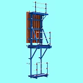 Industrial Equipment With Metal Frame Multi Layer Structure And Orange Panel Component