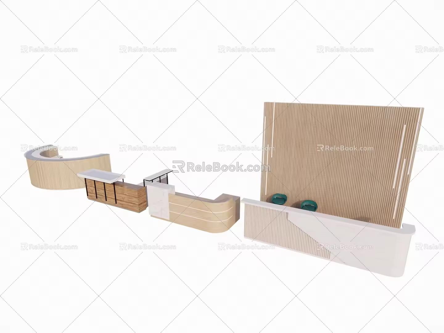 Reception Desk Front Desk Bar 3d model