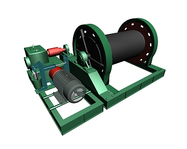 Mine winch 3d model