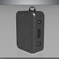Silver Metal Suitcase With Handle Wheels And Secure Lock For Travel Use