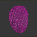 Handcrafted Textured Oval Sculpture With Blue And Gold Woven Patterns