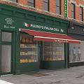 Traditional Multi Story Brick Building With Ground Floor Shops And Upper Residential Floors