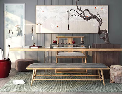 New Chinese Tea Table and Chair Tea Table and Chair 3d model