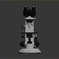 Professional Lab Binocular Microscope With White Body Stage And Control Panel