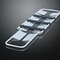Folding Metal Frame Furniture With White Black Striped Structure And Stable Portable Design