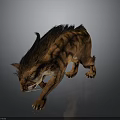 Realistic Saber Toothed Tiger 3D Model With Brown Striped Fur Long Mane And Sharp Fangs