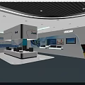 Electrical Drive Exhibition Hall Design for INVT Modern Space with Display Areas and Visitor Walkway