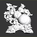 Silver Decorative Sculpture With Intricate Carvings Stable Base And Shiny Finish