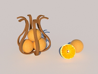 Creative fruit ornaments 3d model