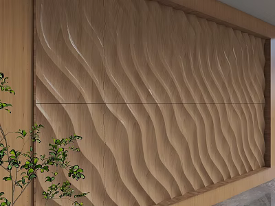 Modern background wall 3d model