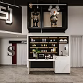 Modern Hair Beauty Salon Interior Design With Styling Chairs And Red Gray Decor