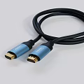 Black HDMI Cable with Blue Connectors and Gold Plated Plugs for Mobile Digital Devices