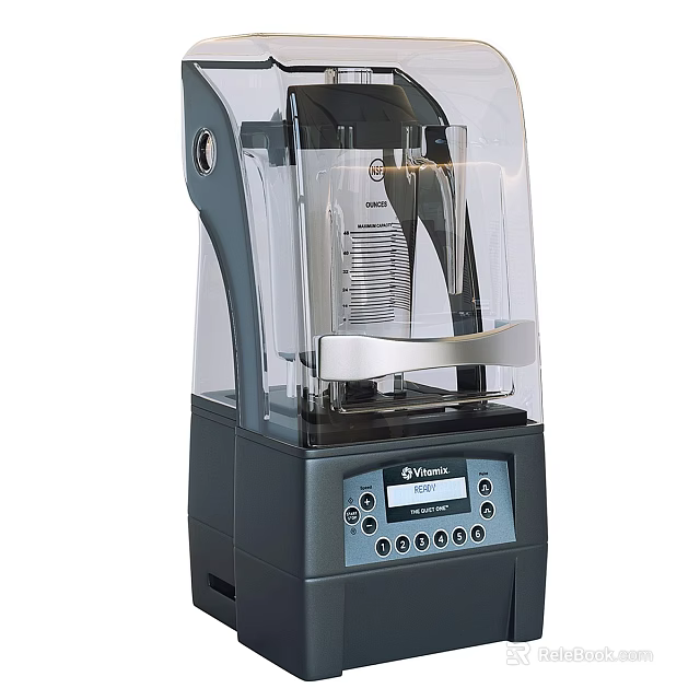 Modern Electric Blender With Transparent Lid And Control Panel Design 3d model 