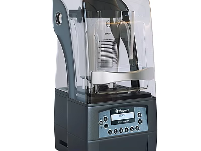Modern Electric Blender With Transparent Lid And Control Panel Design 3d model