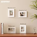 White Photo Frames for Home Decor Matted for 3x5.5 Without Mat and Double Mat Options