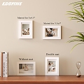 Picture Frame Ornaments Combination Log Style Decoration Photo Frame Photo Frame Combination Simple Cabinet Log Style Side Cabinet Desktop Decoration Simple Cabinet Log Cabinet 3d model